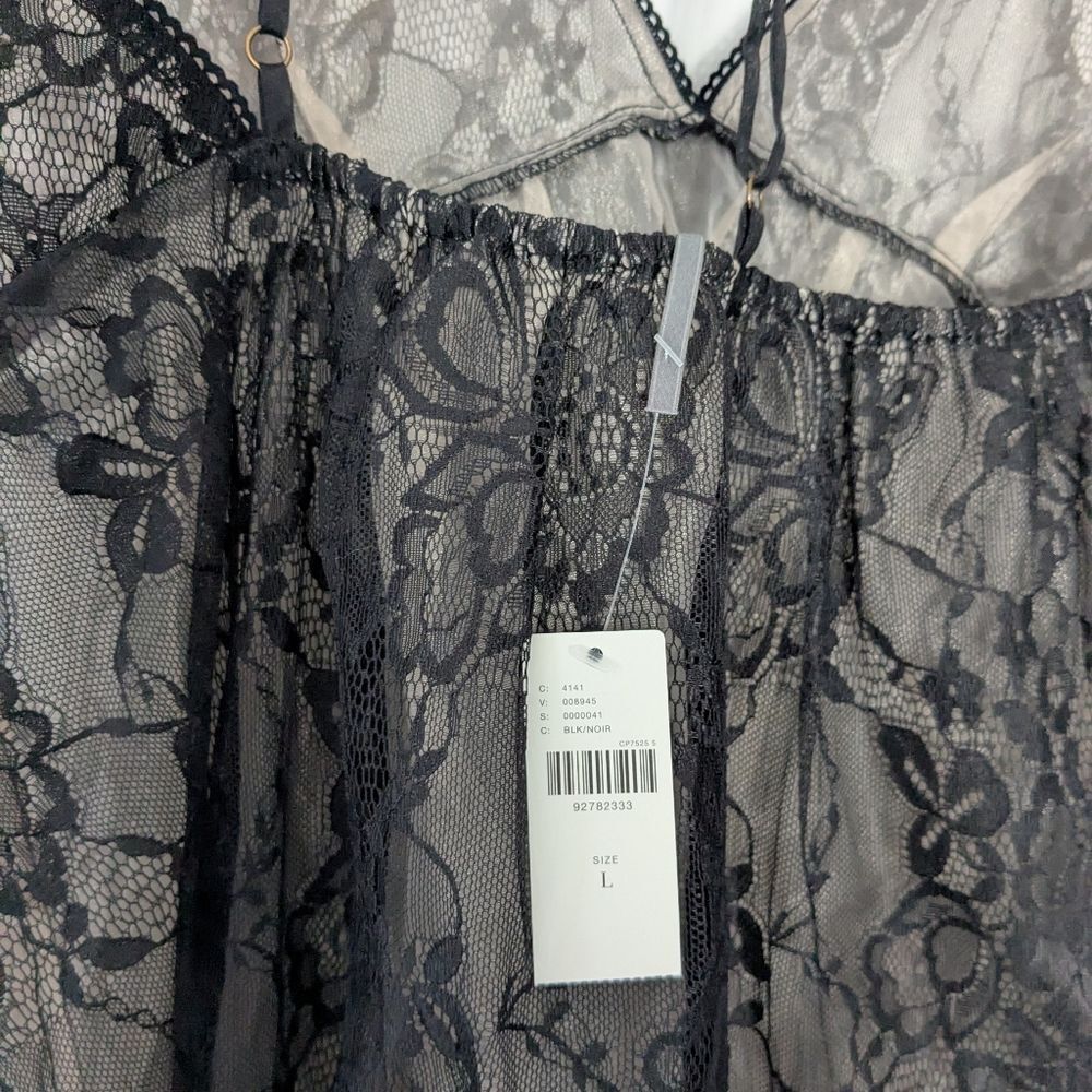 NWT Anthropologie Black Lace Bubble Dress Slip - Picture 7 of 11